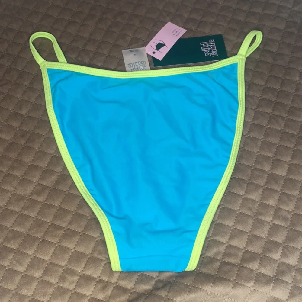Wild Fable Neon‎ Blue & Green Swim Bottoms